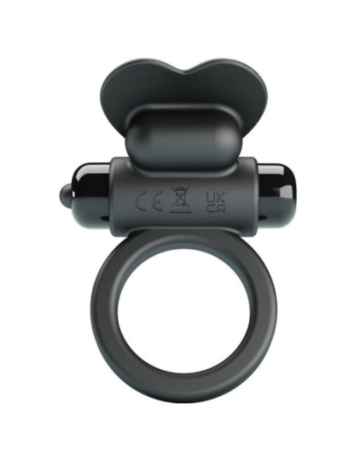 PRETTY LOVE - DEBONAIRE ANELLO VIBRANTE CONIGLIO 10 VIBRAZIONI NERO