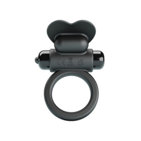 PRETTY LOVE - DEBONAIRE ANELLO VIBRANTE CONIGLIO 10 VIBRAZIONI NERO