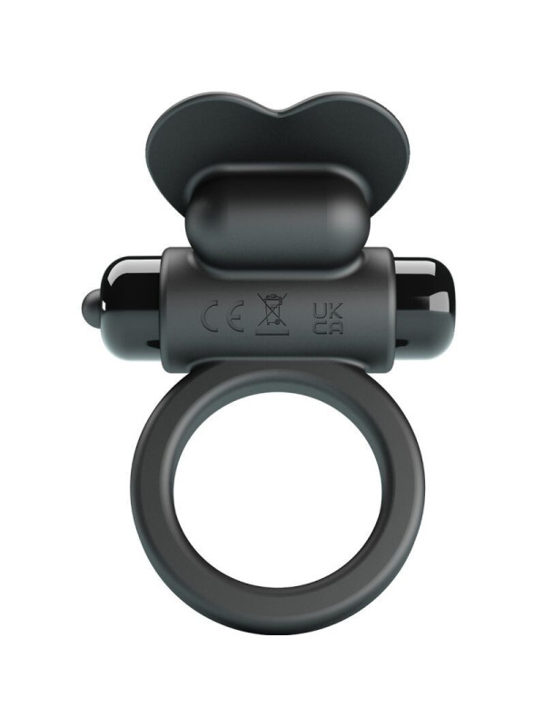 PRETTY LOVE - DEBONAIRE ANELLO VIBRANTE CONIGLIO 10 VIBRAZIONI NERO