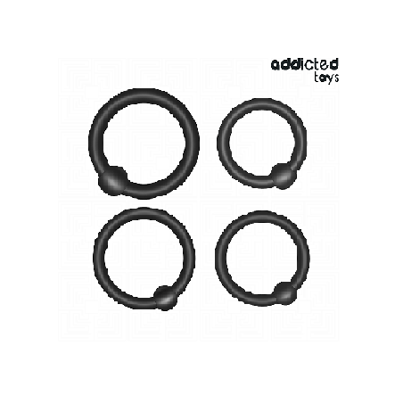 ADDICTED TOYS - SET DI ANELLI IN SILICONE A PRESSIONE