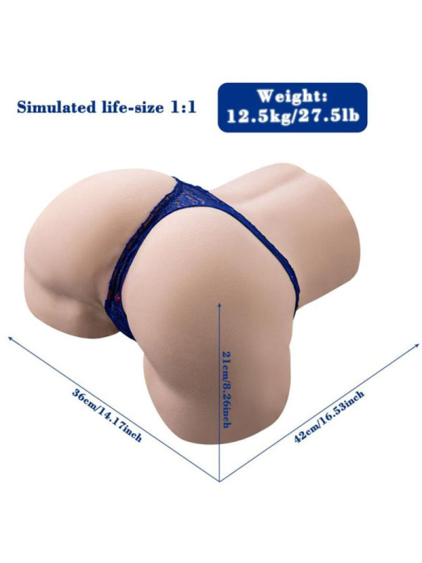 XISE - GINA MASTURBATORE VAGINALE REALISTICO MULTIPOSIZIONE CON VIBRAZIONE E TELECOMANDO