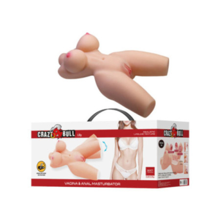 CRAZY BULL - LILY TORSO FEMMINILE REALISTICO VAGINA E ANALE 4 KG