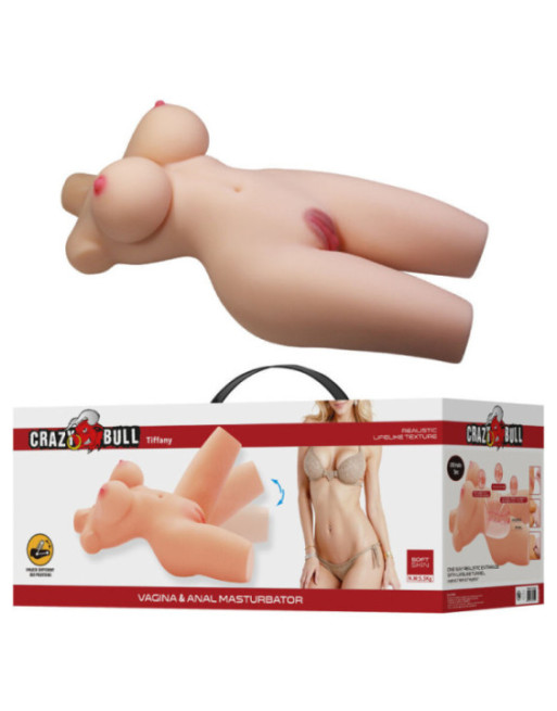 CRAZY BULL - TIFFANY TORSO FEMMINILE REALISTICO VAGINA E ANALE 5,5 KG