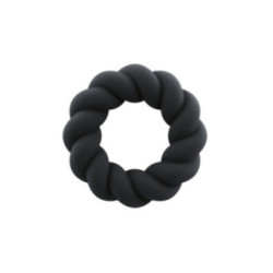 ROCKS-OFF - ANELLO MASTURBATORE TWIST IN SILICONE NERO