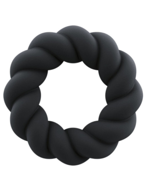 ROCKS-OFF - ANELLO MASTURBATORE TWIST IN SILICONE NERO