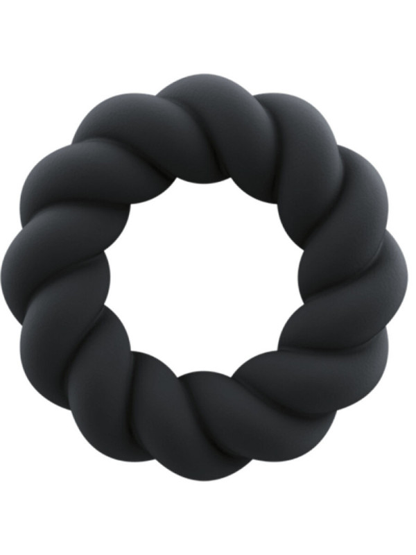 ROCKS-OFF - ANELLO MASTURBATORE TWIST IN SILICONE NERO