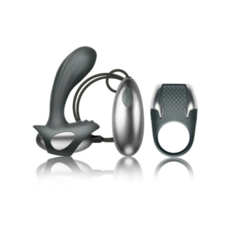CLIMAXIMUM - EXCITE KIT ANELLO PER IL PENE + MASSAGGIATORE PER LA PROSTATA CON FILO