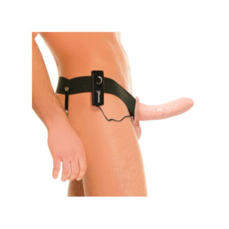 FETISH FANTASY SERIES - IMBRACATURA VIBRANTE FETISH HOLLOW PER LUI E LEI NATURALE 14CM