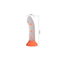 PRETTY LOVE - DILDO MAGICO NIGHTFALL SENZA VIBRAZIONI ARANCIO LUMINOSO