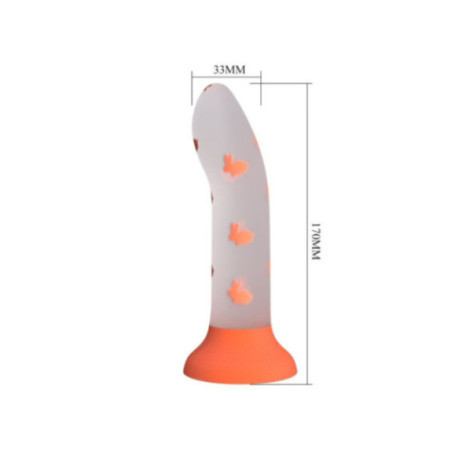 PRETTY LOVE - DILDO MAGICO NIGHTFALL SENZA VIBRAZIONI ARANCIO LUMINOSO