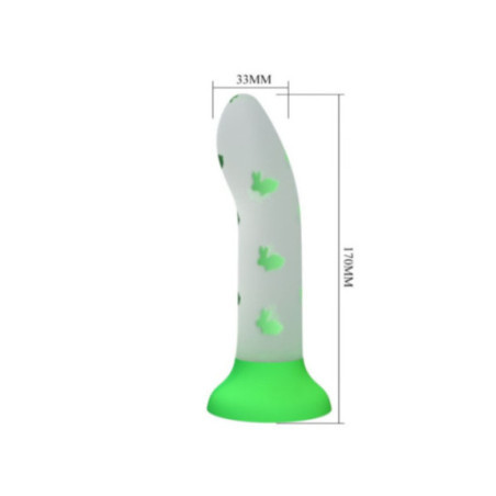PRETTY LOVE - DILDO MAGICO NIGHTFALL SENZA VIBRAZIONI VERDE LUMINOSO