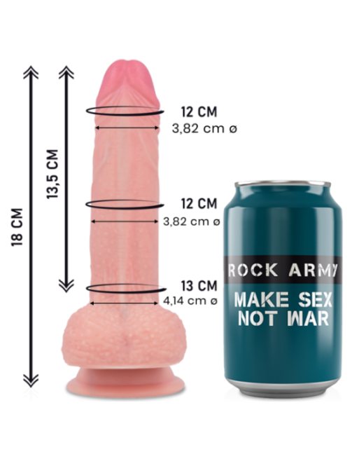 ROCKARMY - LIQUID SILICONE PREMIUM MUSTANG REALISTICO 18 CM -O- 4