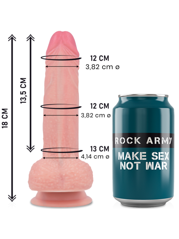 ROCKARMY - LIQUID SILICONE PREMIUM MUSTANG REALISTICO 18 CM -O- 4