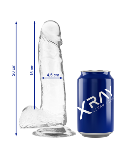 X RAY - CAZZO TRASPARENTE CON SFERE 20 CM -O- 4