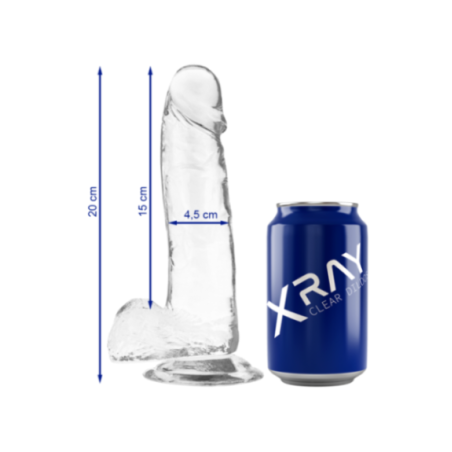 X RAY - CAZZO TRASPARENTE CON SFERE 20 CM -O- 4