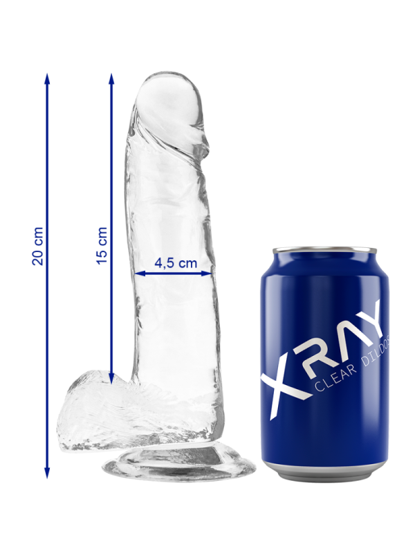 X RAY - CAZZO TRASPARENTE CON SFERE 20 CM -O- 4