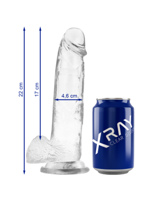 X RAY - CAZZO TRASPARENTE CON SFERE 22 CM -O- 4