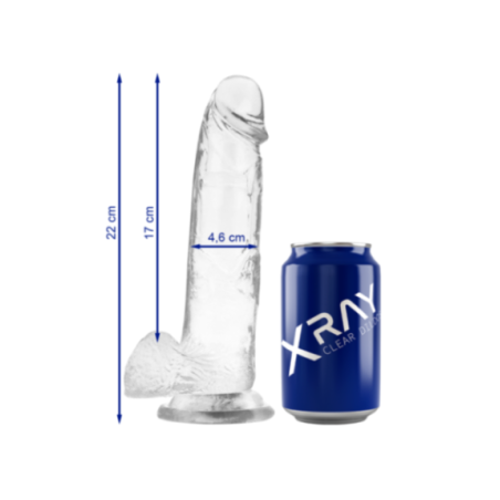 X RAY - CAZZO TRASPARENTE CON SFERE 22 CM -O- 4