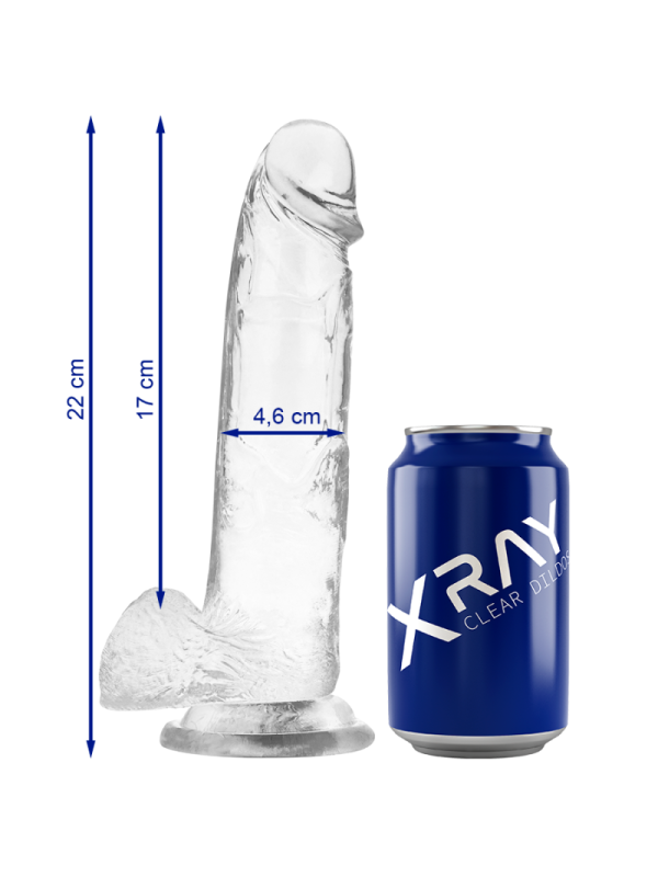 X RAY - CAZZO TRASPARENTE CON SFERE 22 CM -O- 4