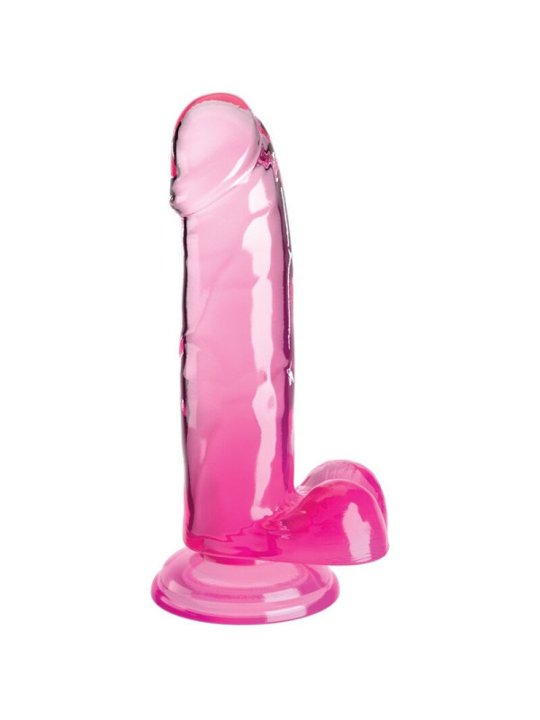 KING COCK - CLEAR PENE REALISTICO CON SFERE 15