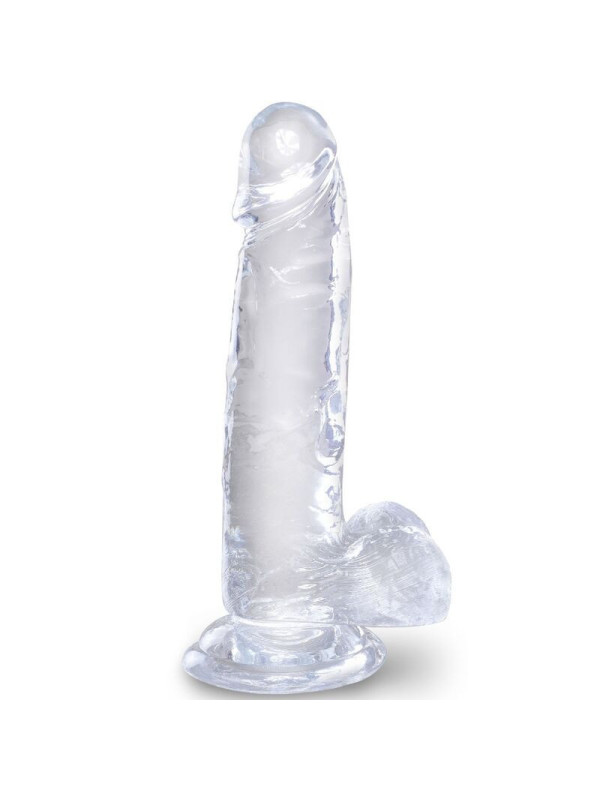 KING COCK - CLEAR PENE REALISTICO CON SFERE 15