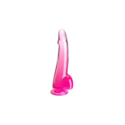 KING COCK - CLEAR DILDO CON TESTICOLI 19 CM ROSA