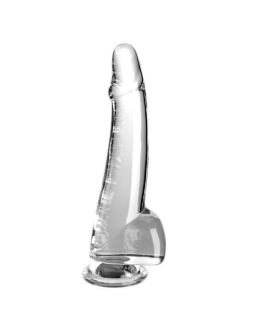 KING COCK - CLEAR DILDO CON TESTICOLI 19 CM TRASPARENTE