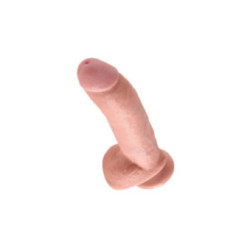KING COCK - 9 DILDO FLESH CON SFERE 22
