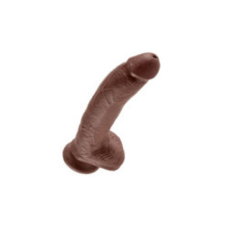 KING COCK - 9 DILDO MARRONE CON SFERE 22