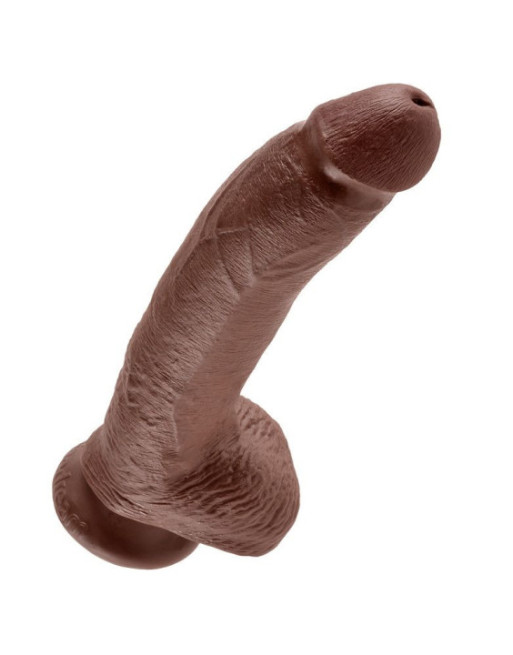 KING COCK - 9 DILDO MARRONE CON SFERE 22