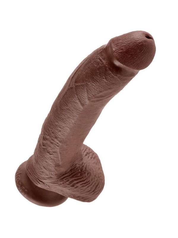 KING COCK - 9 DILDO MARRONE CON SFERE 22