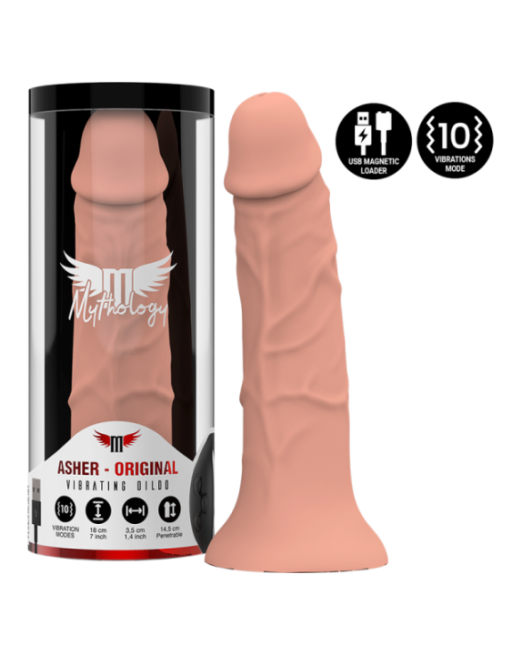MYTHOLOGY - ASHER ORIGINAL DILDO S - VIBRATORE COMPATIBILE CON TECNOLOGIA WIRELESS WATCHME