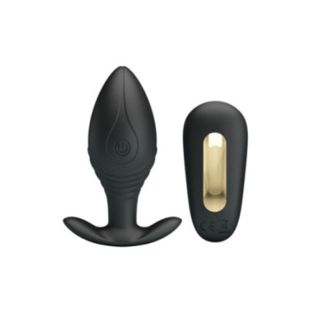 PRETTY LOVE - VIBRATORE RICARICABILE PLUG ANALE REGINA NERO