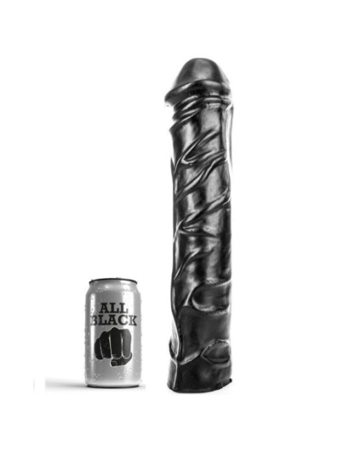 ALL BLACK - DILDO GIGANTE CON PUGNO MORBIDO 32 CM