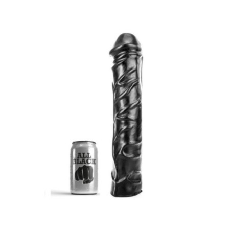 ALL BLACK - DILDO GIGANTE CON PUGNO MORBIDO 32 CM