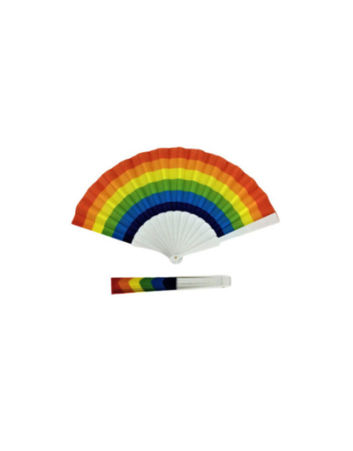 PRIDE - VENTAGLIO IN LEGNO CON BANDIERA ARCOBALENO