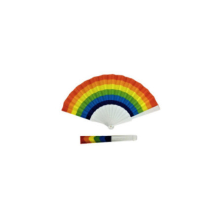 PRIDE - VENTAGLIO IN LEGNO CON BANDIERA ARCOBALENO