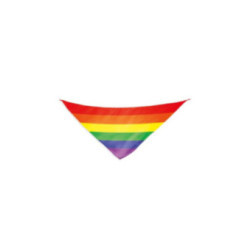 PRIDE - SCIARPA TRIANGOLARE IN COTONE CON BANDIERA ARCOBALENO