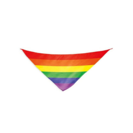 PRIDE - SCIARPA TRIANGOLARE IN COTONE CON BANDIERA ARCOBALENO