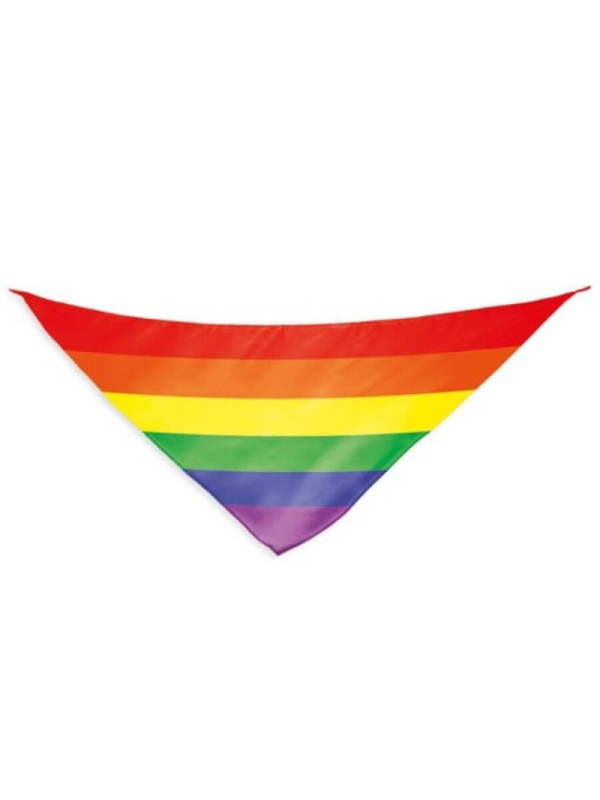 PRIDE - SCIARPA TRIANGOLARE IN COTONE CON BANDIERA ARCOBALENO