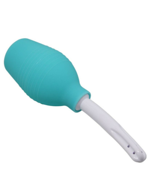 MR PLAY - DOCCIA ANALE IN GOMMA BLU PERA
