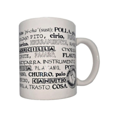 DIABLO PICANTE - TAZZA BIANCA CON SINONIMI DI PENE 370 ML