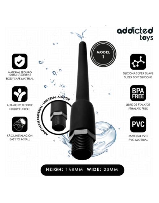 ADDICTED TOYS - PULITORE ANALE CON ADATTATORE UNIVERSALE MODELLO 1