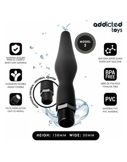ADDICTED TOYS - PULITORE ANALE CON ADATTATORE UNIVERSALE MODELLO 2