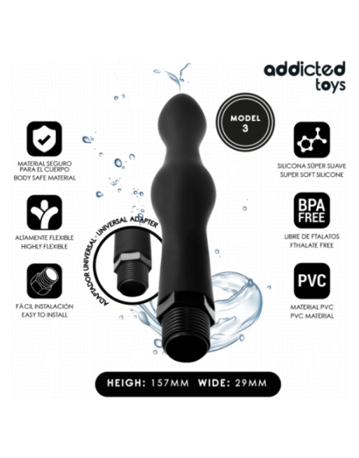 ADDICTED TOYS - PULITORE ANALE CON ADATTATORE UNIVERSALE MODELLO 3