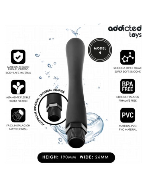 ADDICTED TOYS - PULITORE ANALE CON ADATTATORE UNIVERSALE MODELLO 4