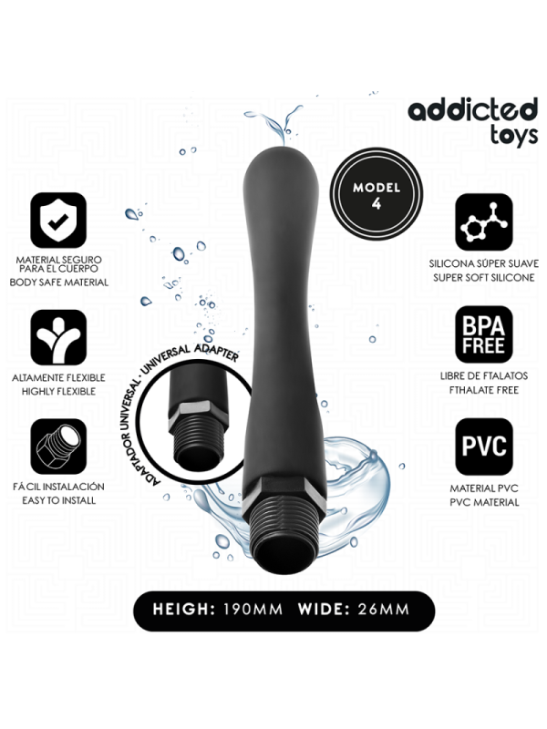ADDICTED TOYS - PULITORE ANALE CON ADATTATORE UNIVERSALE MODELLO 4