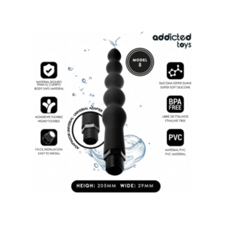 ADDICTED TOYS - PULITORE ANALE CON ADATTATORE UNIVERSALE MODELLO 5
