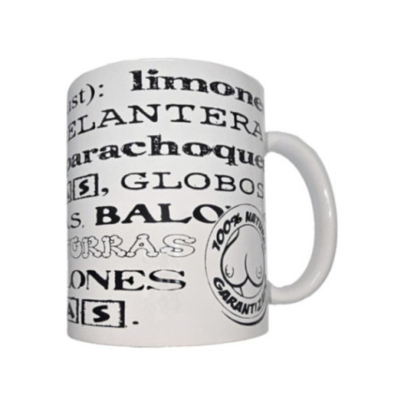 DIABLO PICANTE - TAZZA BIANCA CON SINONIMI DI SENO 370 ML