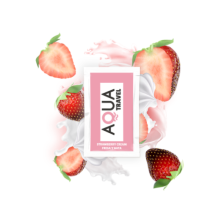 AQUA TRAVEL - LUBRIFICANTE A BASE ACQUA GUSTO CREMA DI FRAGOLA 6 ML